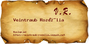 Veintraub Rozália névjegykártya